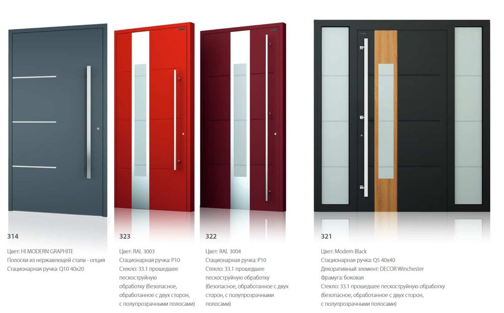 Входные наружные двери алюминиевые для дома WISNIOWSKI CREO 300_1, 1300, 2300, CREO, WISNIOWSKI