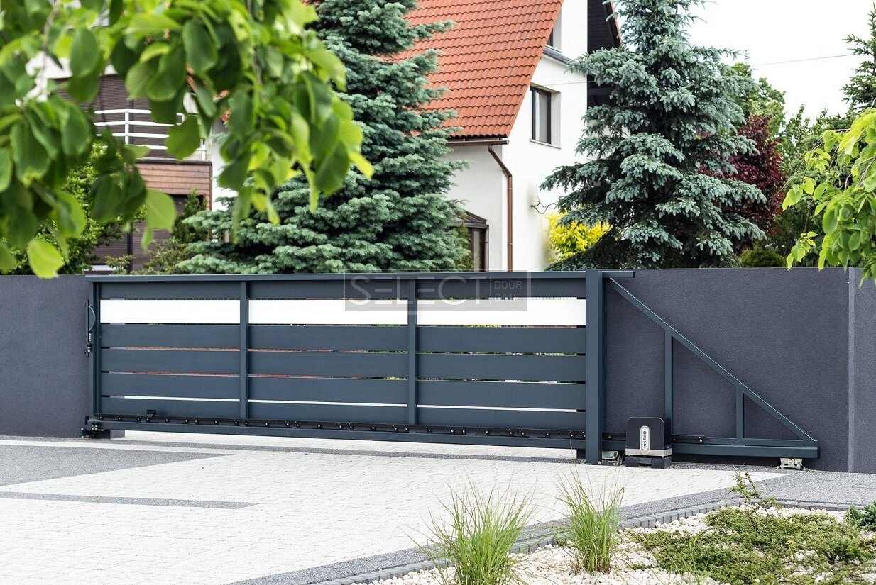 Красивые современные уличные ворота от производителя Select Украина - монтаж Днепр