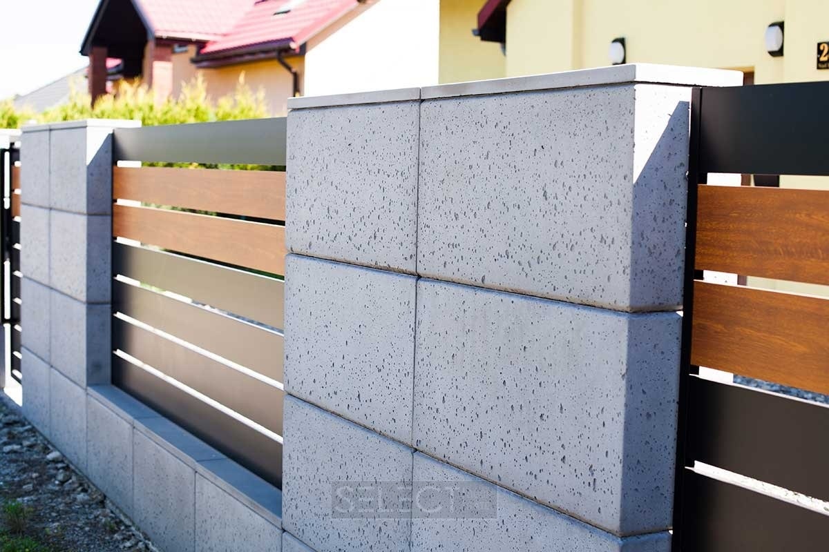 замовити будівництво паркану - блоки бетонні для огорожі приватного будинку від виробника в місті Київ